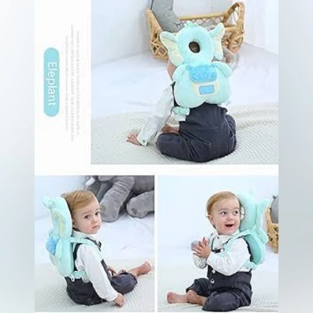 NIB! Baby Walker Head Protector Toddler Backpack Wear Safety Pad